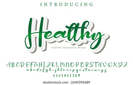 Healthy Font – Stylish Script Typeface with Bold Modern Brush Lettering