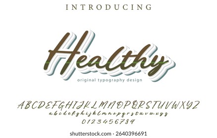 Healthy Font – Stylish Script Typeface with Bold Modern Brush Lettering