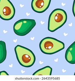 Comida saudável. Impressão abacate Padrão de abacate perfeito para têxteis, impressões, roupas, cobertor, banner e muito mais.
