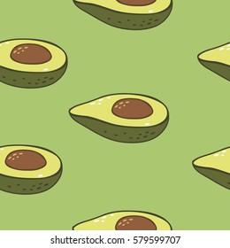 healthy food. Avocado print. Seamless pattern