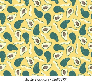 healthy food. Avocado print. Seamless pattern