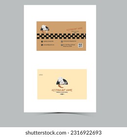  Healthy food business card design 