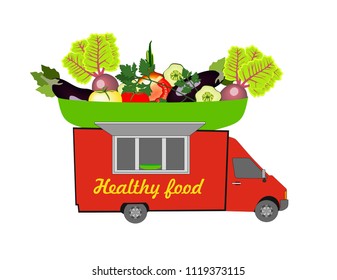 Healthy food car banner