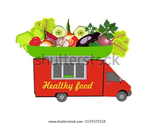 Healthy food car\
banner