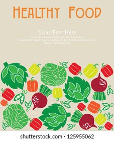 healthy food card design. vector illustration