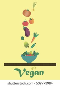 Healthy food card. Vector illustration