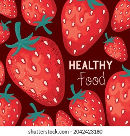 healthy food cartel with strawberries