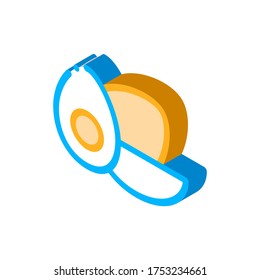 Healthy Food Chicken Eggs vector isometric sign. color isolated symbol illustration