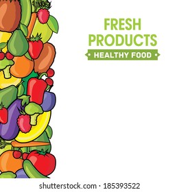 Healthy food. Colorful background
