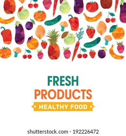 Healthy food. Colorful background