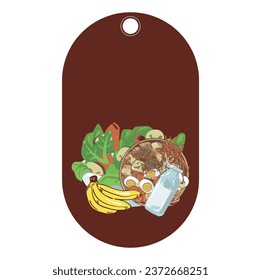imagen vectorial de combinación de alimentos saludables