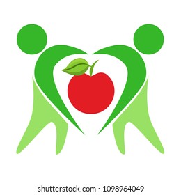  Healthy food concept. Apple
