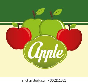 Healthy food concept with apple design, vector illustration 10 eps graphic.