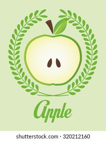 Healthy food concept with apple design, vector illustration 10 eps graphic.