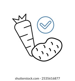 healthy food concept line icon. Simple element illustration. healthy food concept outline symbol design.