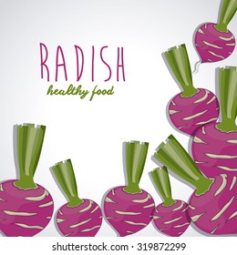 Healthy food concept with organic products design, vector illustration eps 10