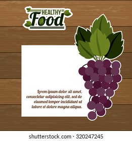Healthy food concept with  organic products design, vector illustration eps 10