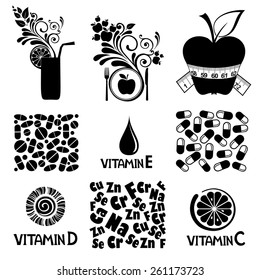 healthy food concept. vector illustration