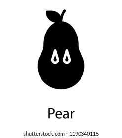 Healthy food containing seeds inside is pear 