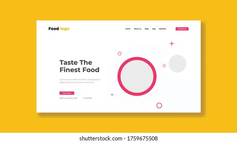 Healthy Food, Cooking Vegetarian Food and Dieting Website landing page.restaurant, seafood, sushi, food and drink. Vector illustration concepts for website Design.