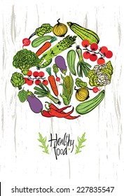 Healthy food design card