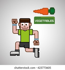 Healthy food design. Healthy lifestyle icon. Flat illustration