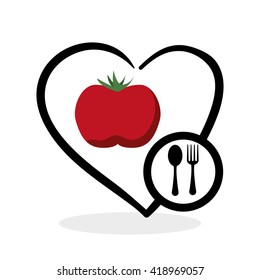Healthy food design. organic concept. white background