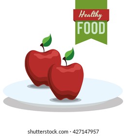 Healthy food design. organic food. flat illustration