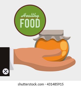 Healthy food design. organic food. flat illustration , vector