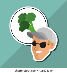 Healthy food design, organic and natural concept