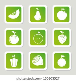 healthy food design over gray background vector illustration 