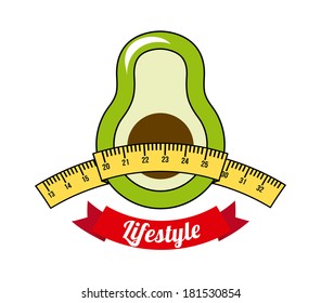 healthy food design over white white background, vector illustration 