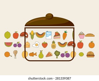 healthy food design, vector illustration eps10 graphic 