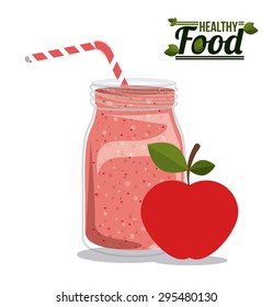 Healthy food digital design, vector illustration eps 10