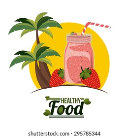 Healthy food digital design, vector illustration eps 10