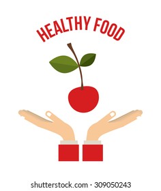 Healthy food digital design, vector illustration eps 10