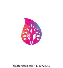 Logo-Design für gesunde Lebensmittel-Tropfen Bio-Lebensmittellogo