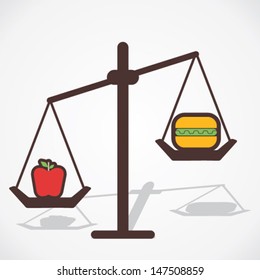 healthy food eating concept vector