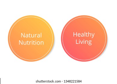 Healthy Food Eco Stickers. Vector Stickers Set For Food Store And Packaging. Natural Food Lable.