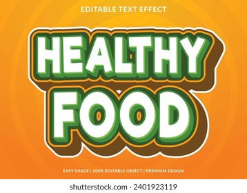 healthy food editable text effect template use for business brand and logo