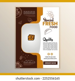 Healthy Food Flyer design. Better quality food. Food seller flyer.