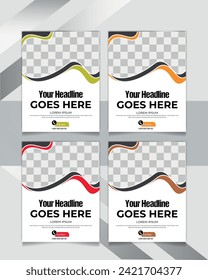 healthy food flyer and vegetable menu promotion poster design template