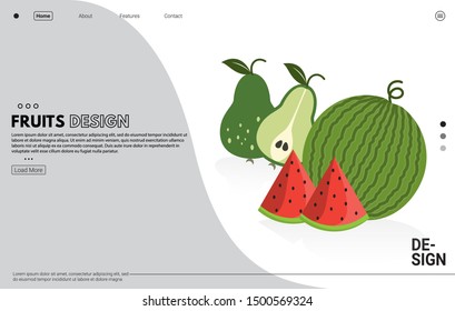 Healthy food fruit flat vector illustration concept,can be used for landing page, ui, web, app intro card, editorial, flyer, poster, and banner. Healthy food flat vector concept couple.