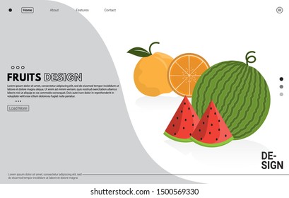 Healthy food fruit flat vector illustration concept,can be used for landing page, ui, web, app intro card, editorial, flyer, poster, and banner. Healthy food flat vector concept couple.