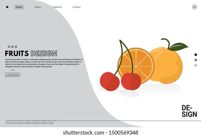 Healthy food fruit flat vector illustration concept,can be used for landing page, ui, web, app intro card, editorial, flyer, poster, and banner. Healthy food flat vector concept couple.