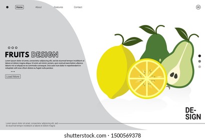 Healthy food fruit flat vector illustration concept,can be used for landing page, ui, web, app intro card, editorial, flyer, poster, and banner. Healthy food flat vector concept couple.