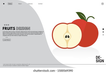 Healthy food fruit flat vector illustration concept,can be used for landing page, ui, web, app intro card, editorial, flyer, poster, and banner. Healthy food flat vector concept couple.