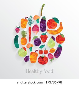 Healthy food. Fruit and vegetables