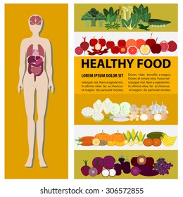 healthy food, it's a good for body at the vector,illustration,flat,icon an design.