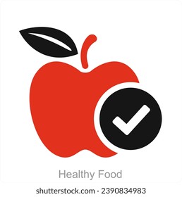 Healthy Food and healthy icon concept